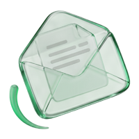 An envelope with a letter being sent