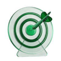 A dart hitting the center of a target