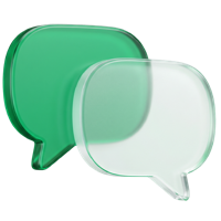 Two overlapping conversation speech bubbles