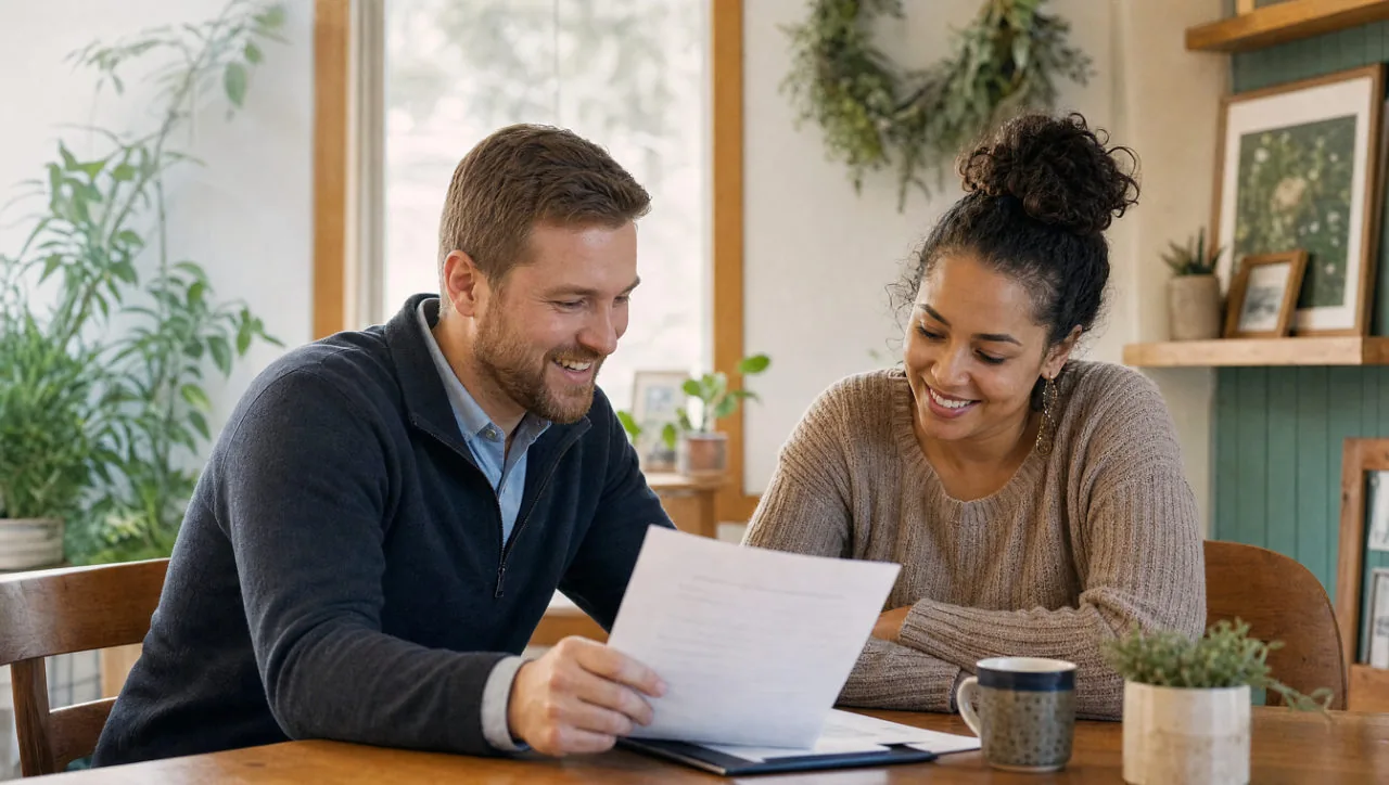 Minnesota client reviewing a credit report during a free consultation with AIM Credit Repair
